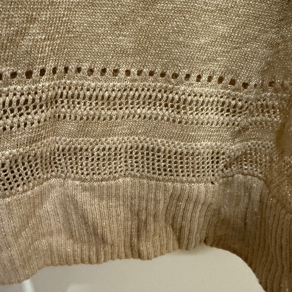 Lilly Pulitzer Gold Metallic Button-Front Cardigan Sweater – Size S - Picture 3 of 12